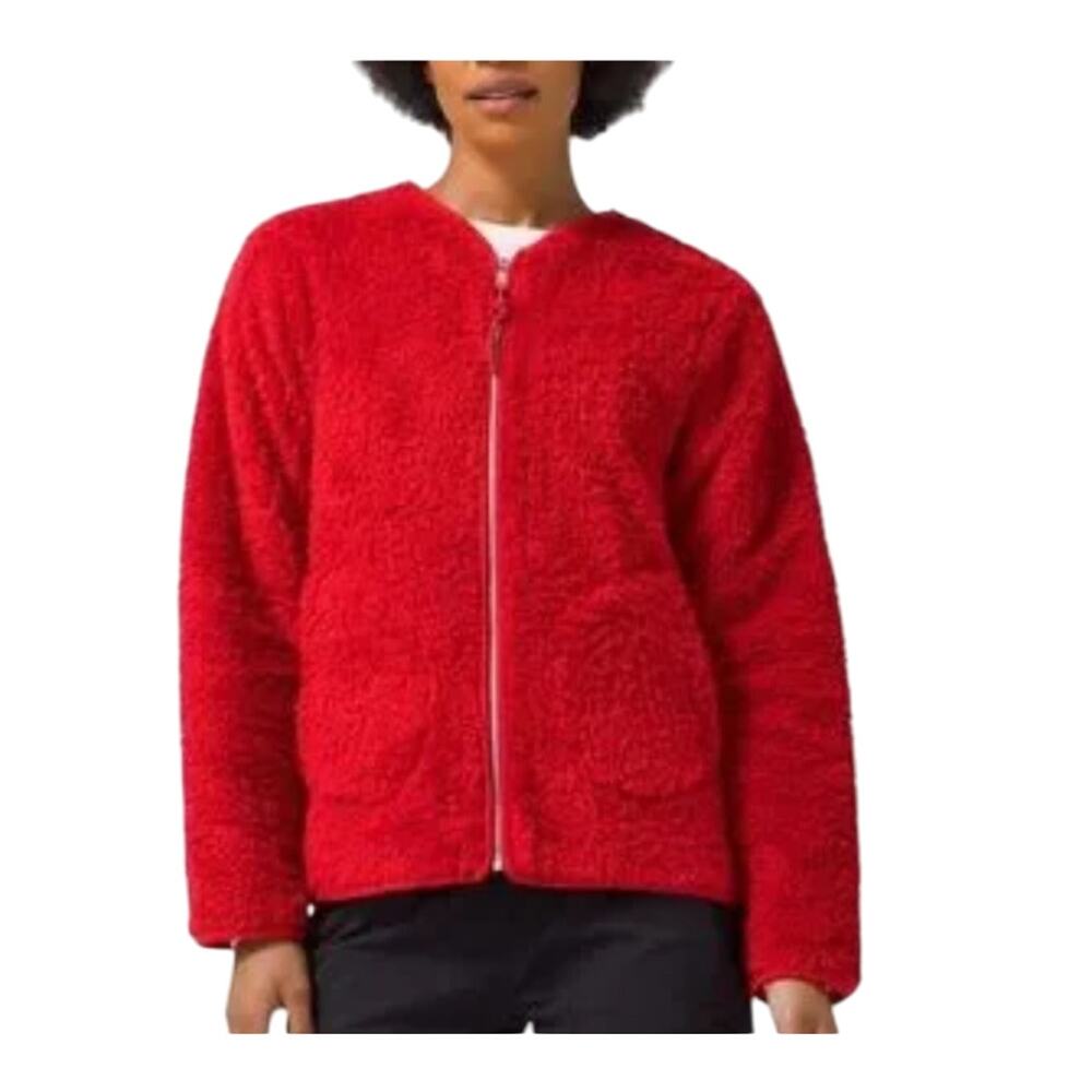 Lululemon Women's‎ Oh So Sherpa Fleece jacket Red Size 4